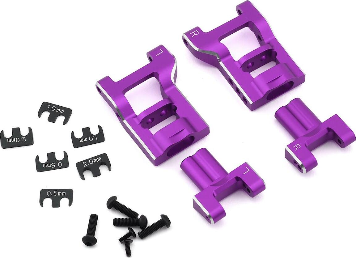 Yokomo Adjustable Rear Short H Arm Kit (Purple)
