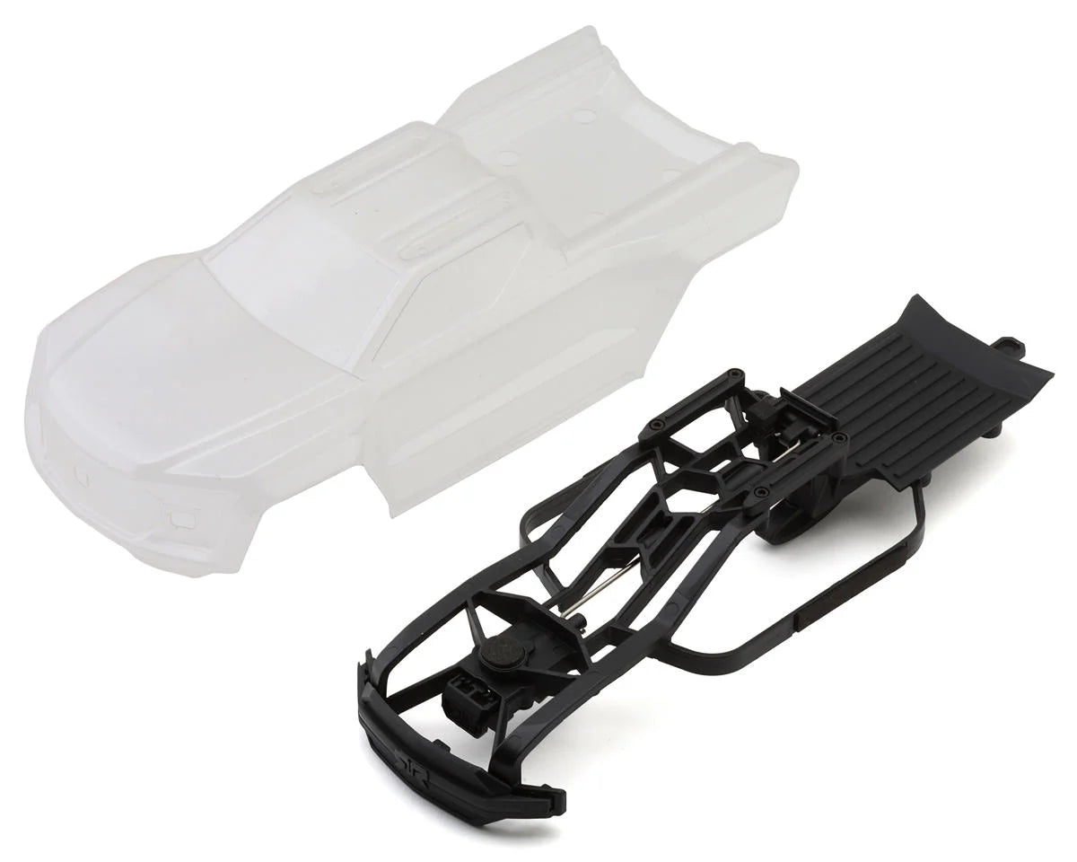 Arrma 1/16 Mini Kraton 3S BLX Pre-Cut Body Set (Clear) w/Cage