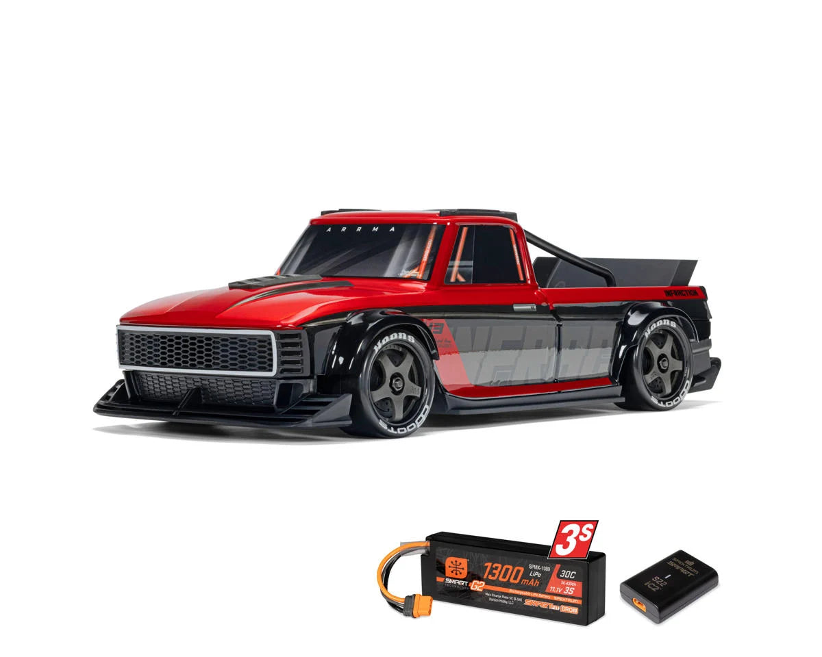 Arrma Infraction Grom 3S BLX 1/12 4WD RTR Brushless Street Bash Truck (Red/Black)