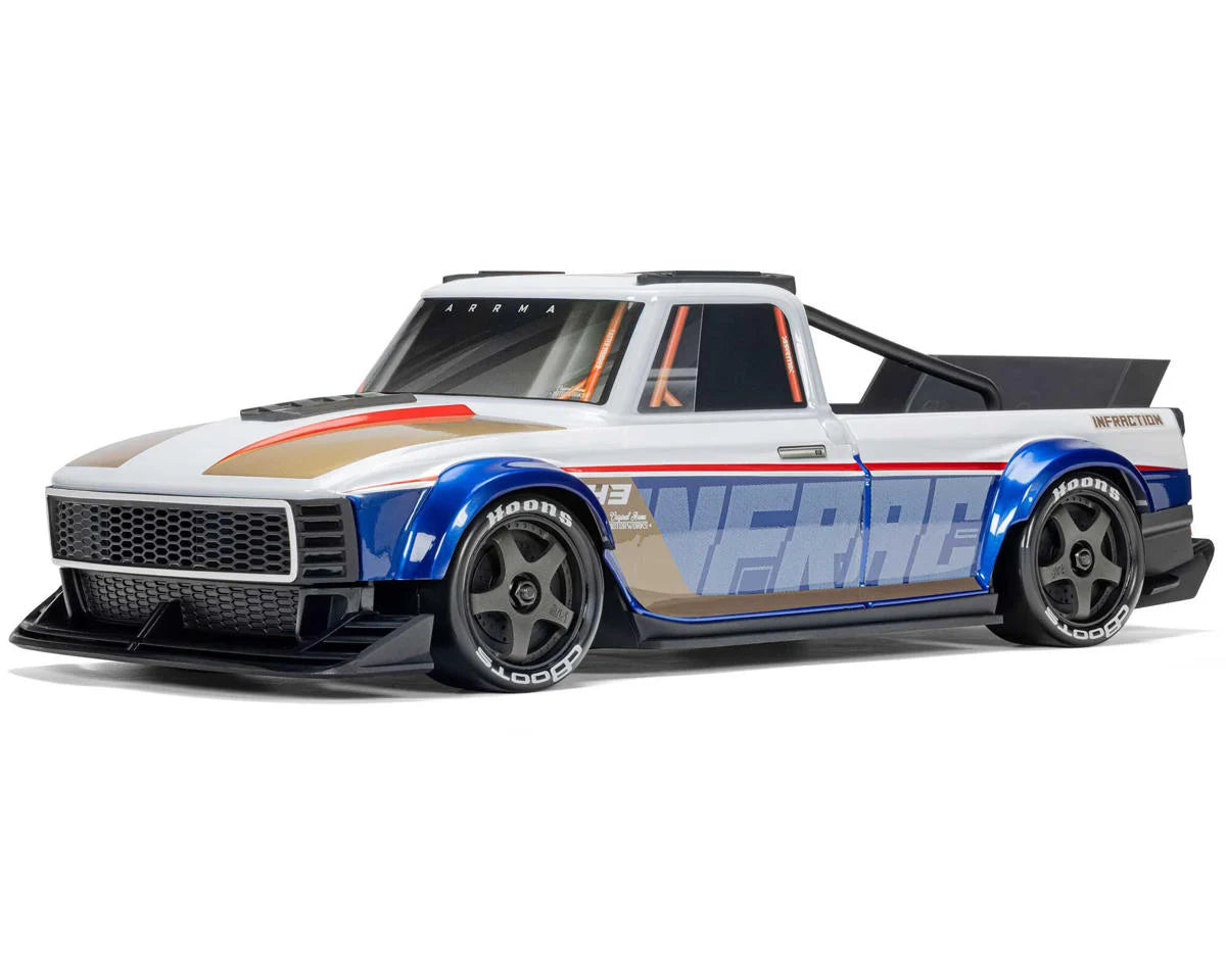 Arrma Infraction Grom 3S BLX 1/12 4WD RTR Brushless Street Bash Truck (White/Blue)