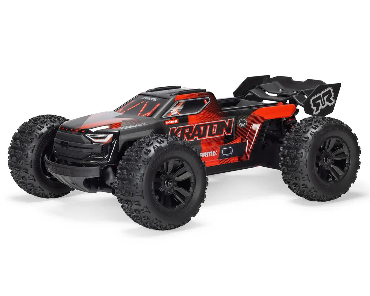 Arrma Mini Kraton 3S BLX 4X4 1/16 RTR Brushless Speed Monster Truck (Black/Red)