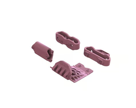Arrma Gorgon Lower Skid And Bumper Mount Set (Pink)