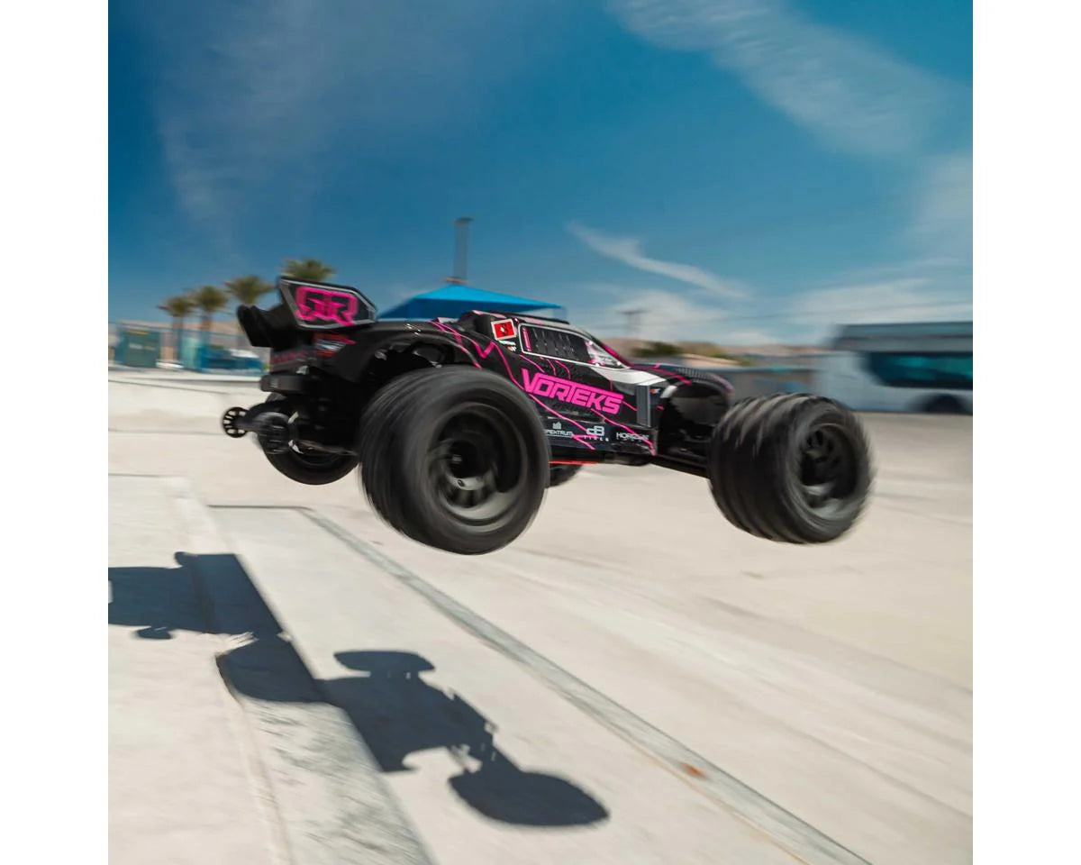 Arrma Vorteks 223S 1/10 BLX Brushless RTR 2WD Stadium Truck (Pink)