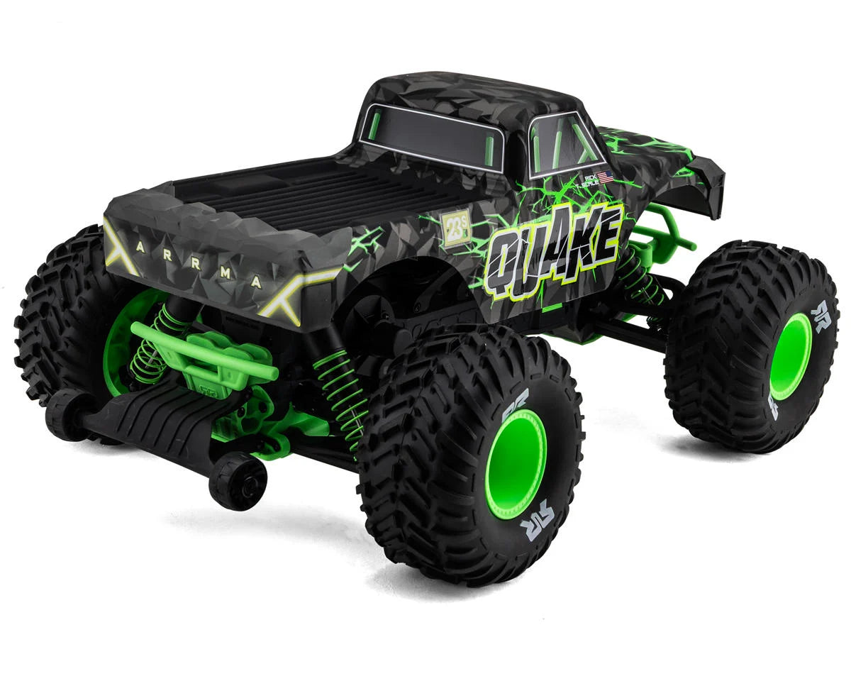 Arrma Quake 223S DSC 1/10 RTR Brushless 2WD Monster Truck (Green)