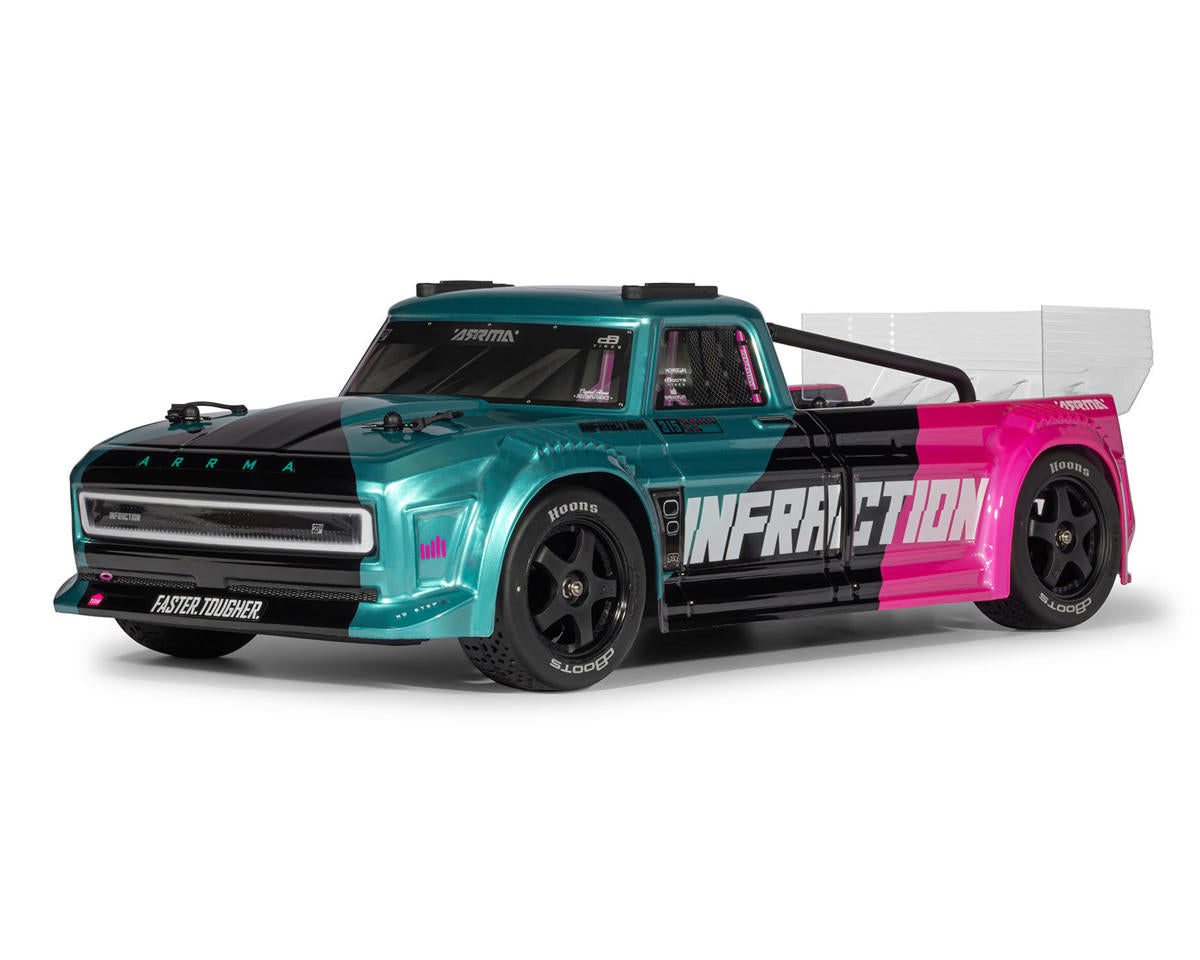 Arrma Infraction V4 223S Brushless 1/8 RTR Electric 4WD Street Bash Truck (Black/Blue/Pink))