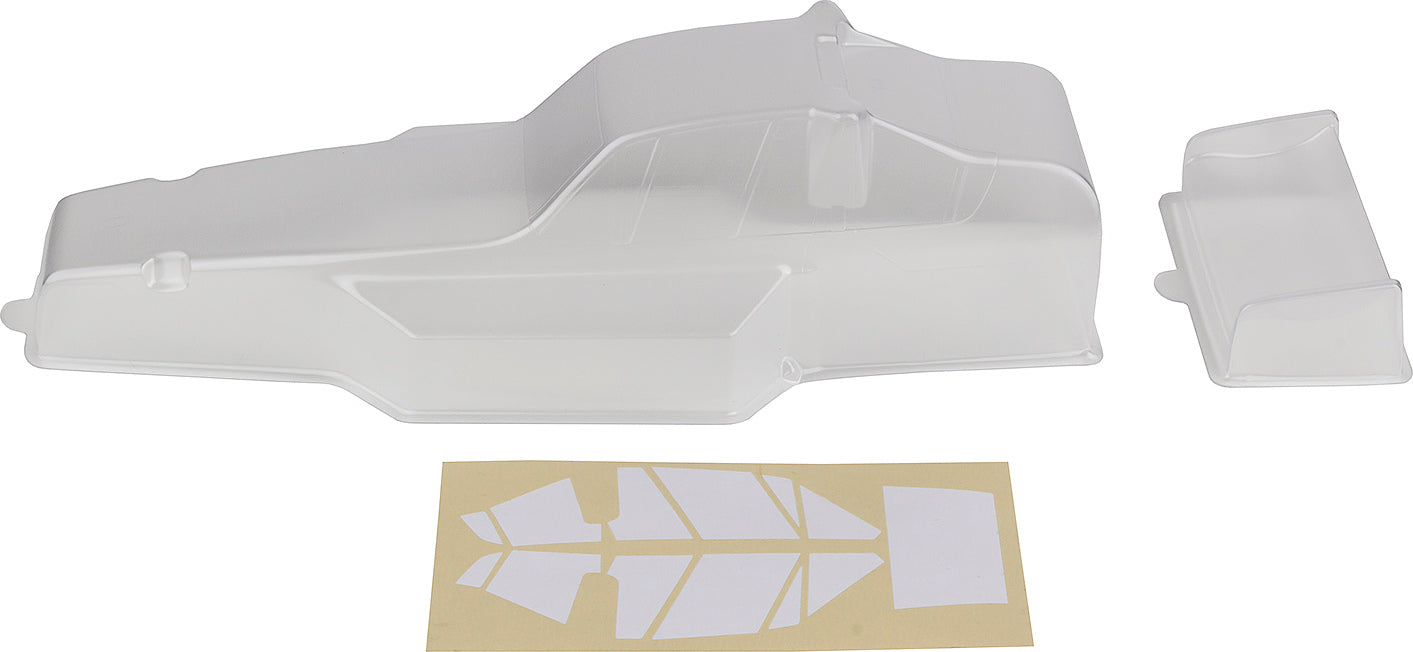 RC10 Protech Body and Wing, Clear, with Window Masks