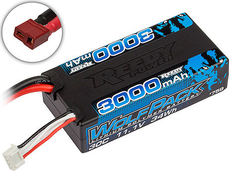 Reedy Wolfpack LiPo 3000mAh 30C 11.1V Shorty, T-Plug