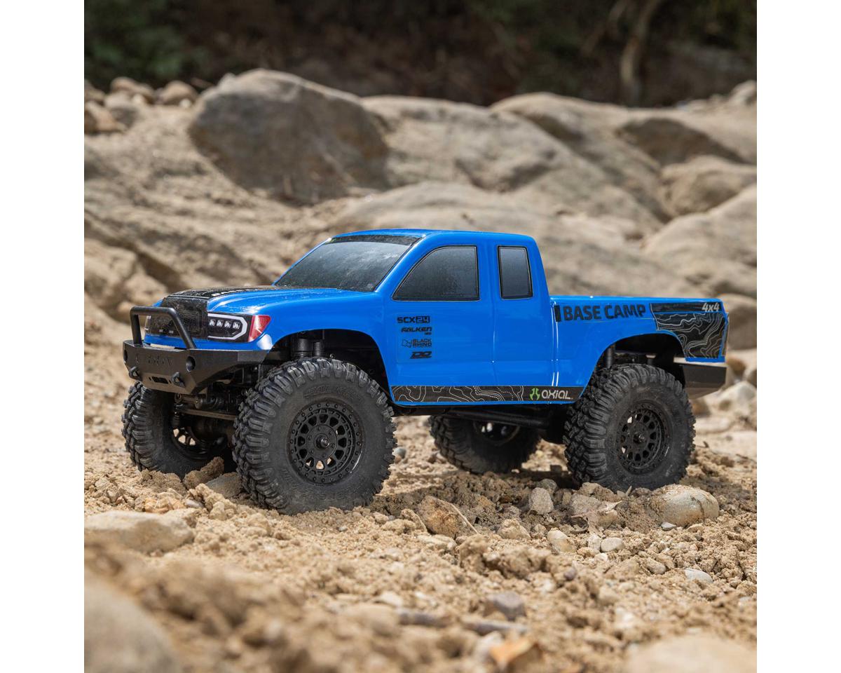 Axial 1/24 SCX24 Base Camp 4WD Rock Crawler Brushed RTR with Battery & Charger (Blue)