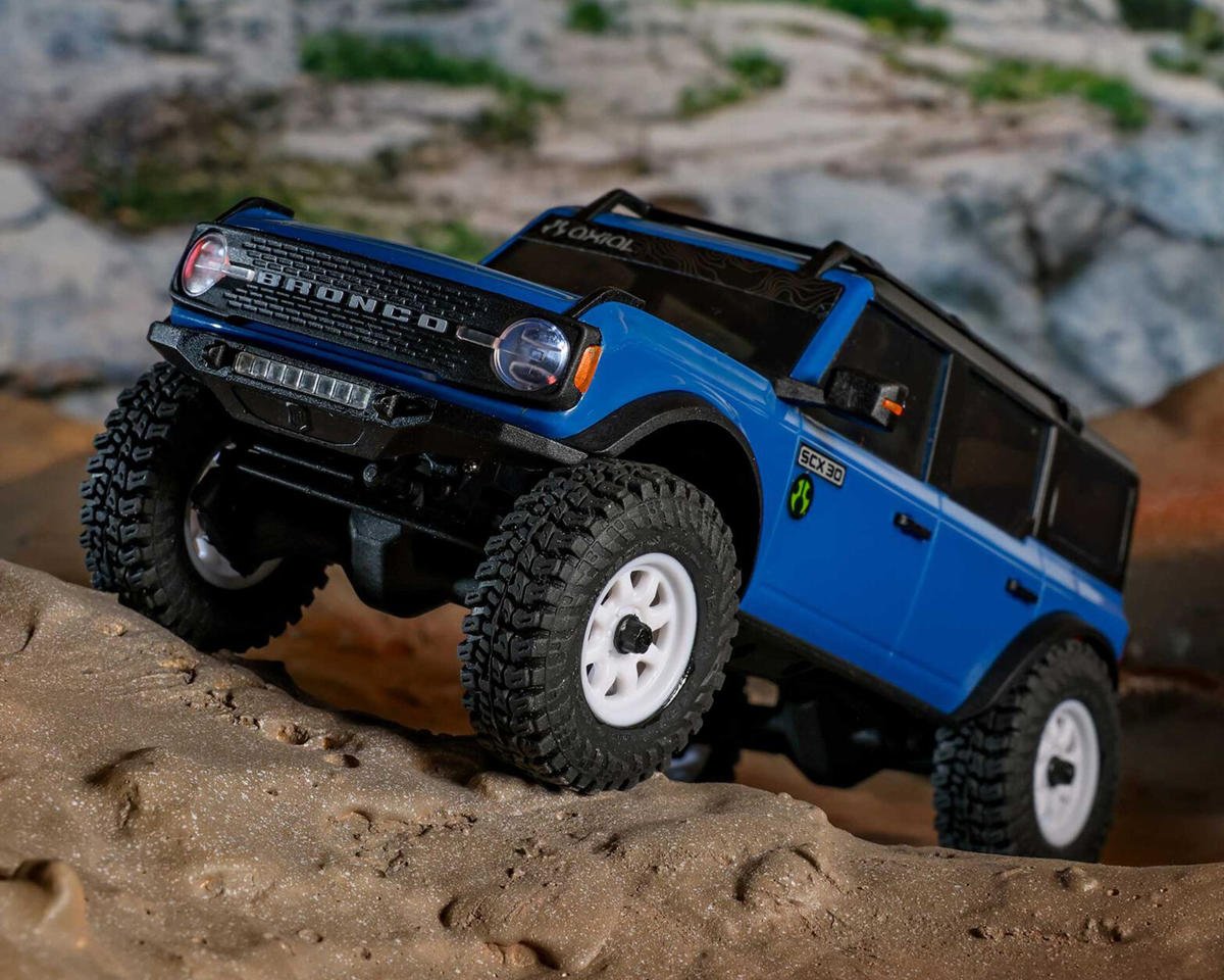 Axial SCX30 Ford Bronco 1/30 4WD RTR Scale Mini Crawler (Blue) w/2.4GHz Radio, Battery & Charger