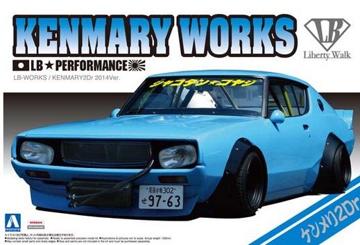 Aoshima 1/24 LB Works Skyline C110 Kenmary 2Dr 2014 Version Model Kit