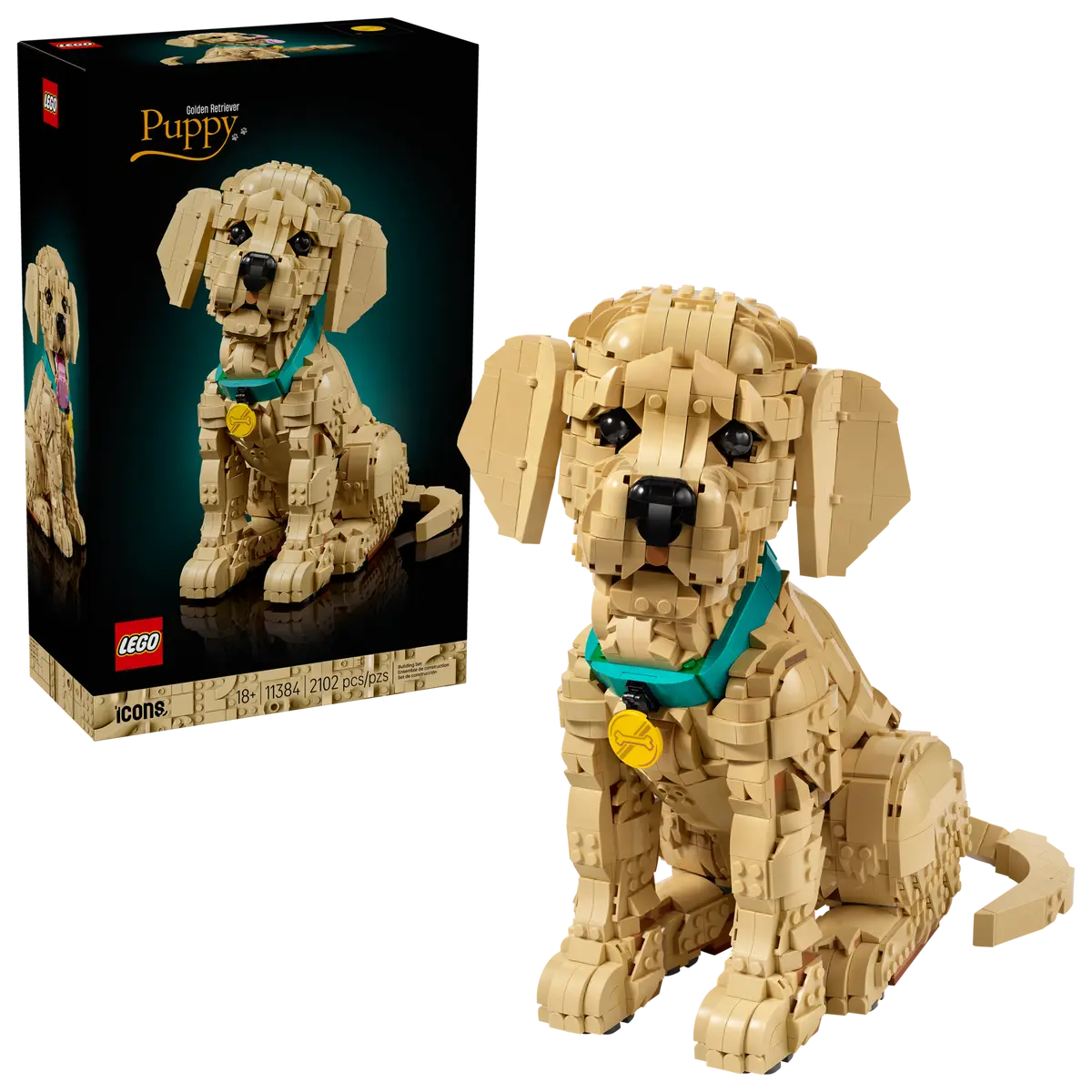 LEGO® Icons: Golden Retriever Puppy