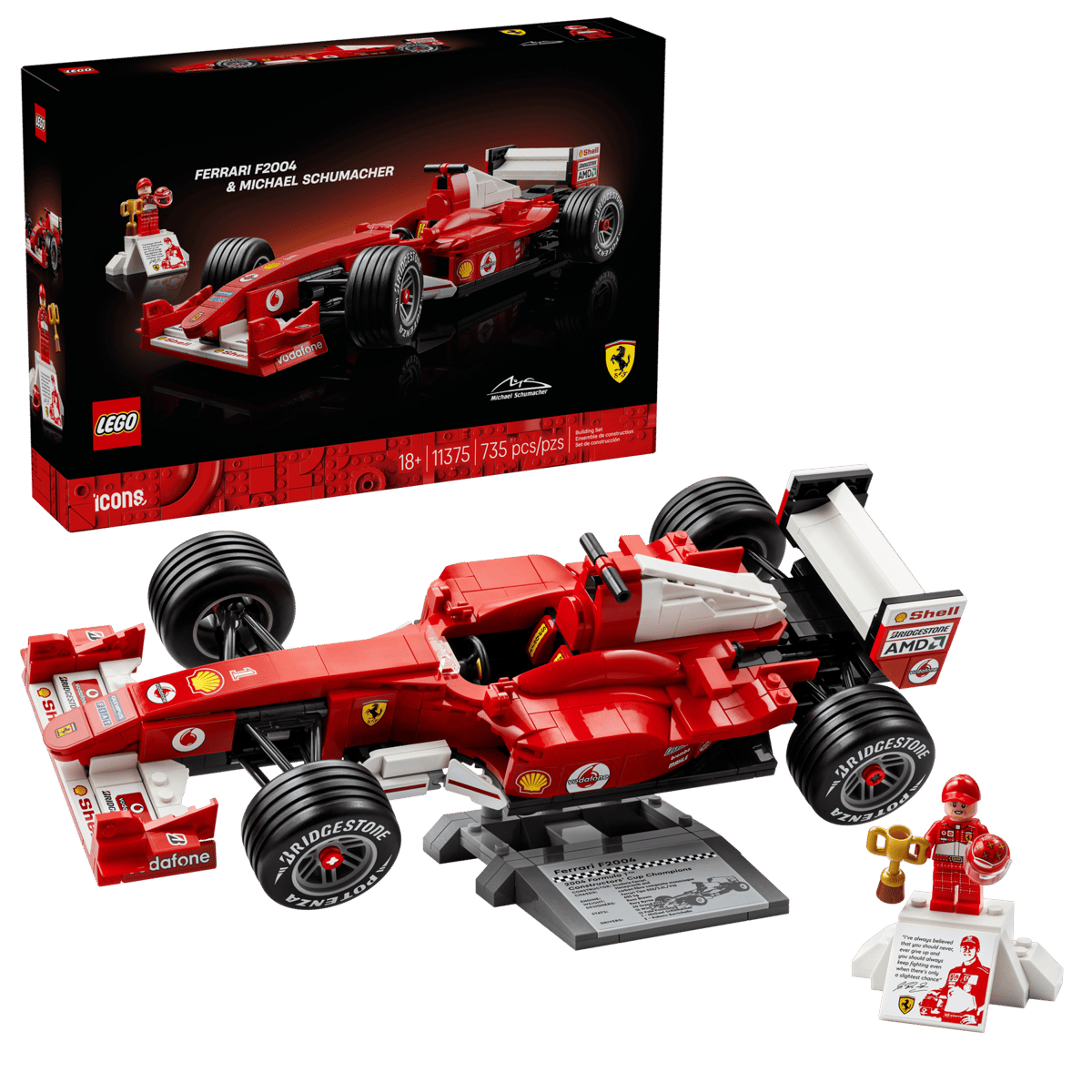 LEGO® Icons: Ferrari F2004 & Michael Schumacher