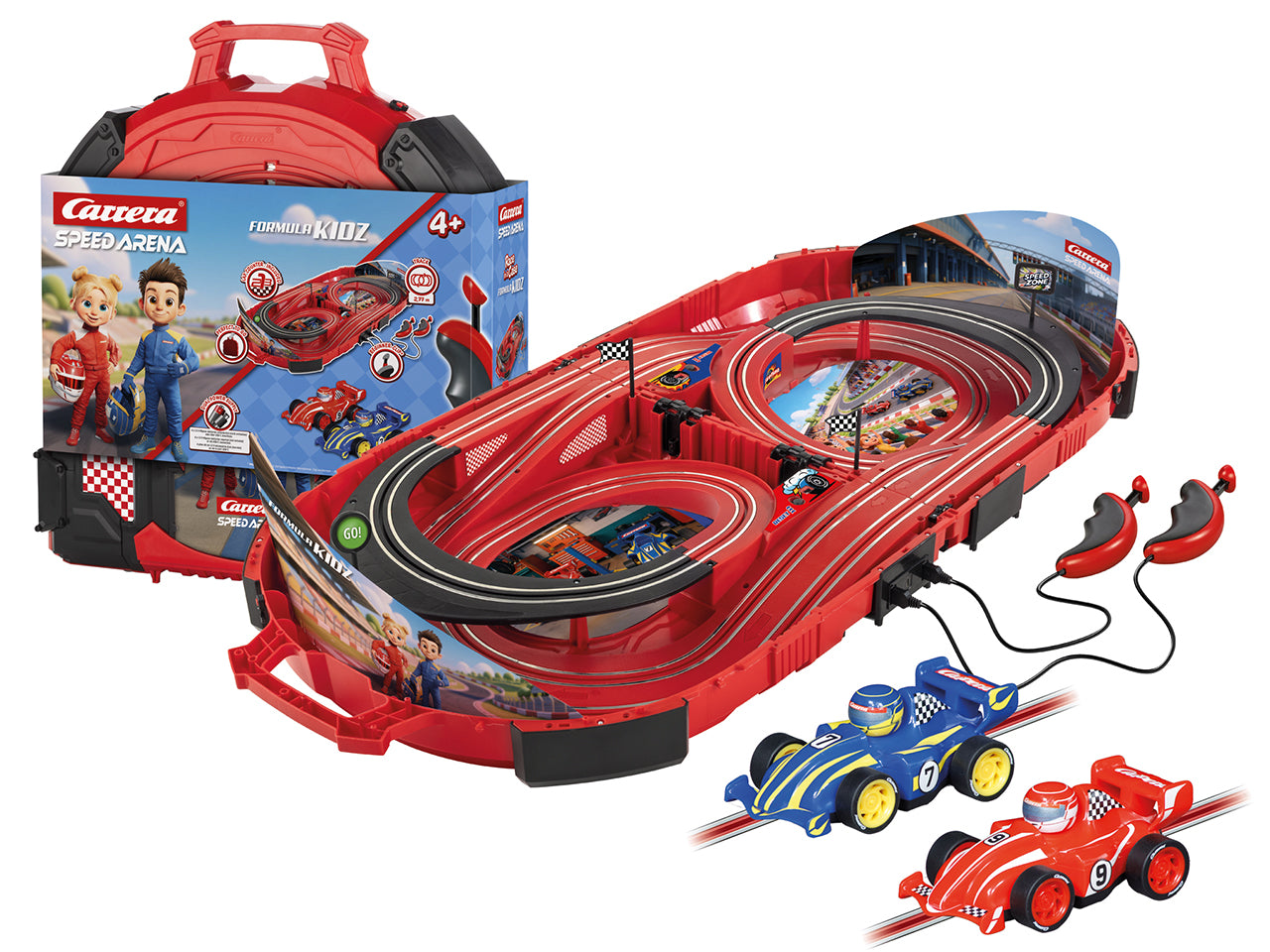 Carrera Speed Arena Formula Kidz Racer Red & Blue Suitcase Racetrack