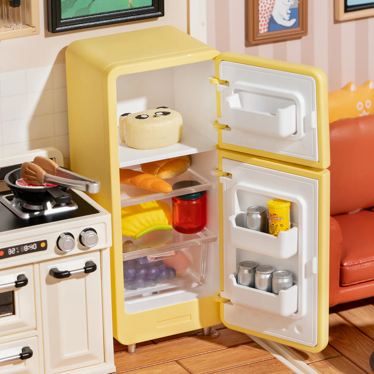 Rolife Happy Meals Kitchen DIY Super Creator Miniature House Kit