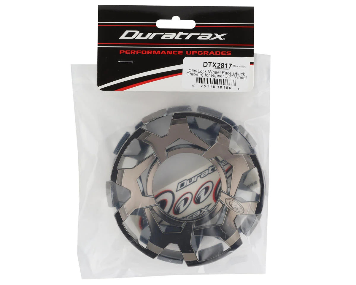 DuraTrax Ripper 5.7" Clip-Lock Wheel Face (Black Chrome) (2)