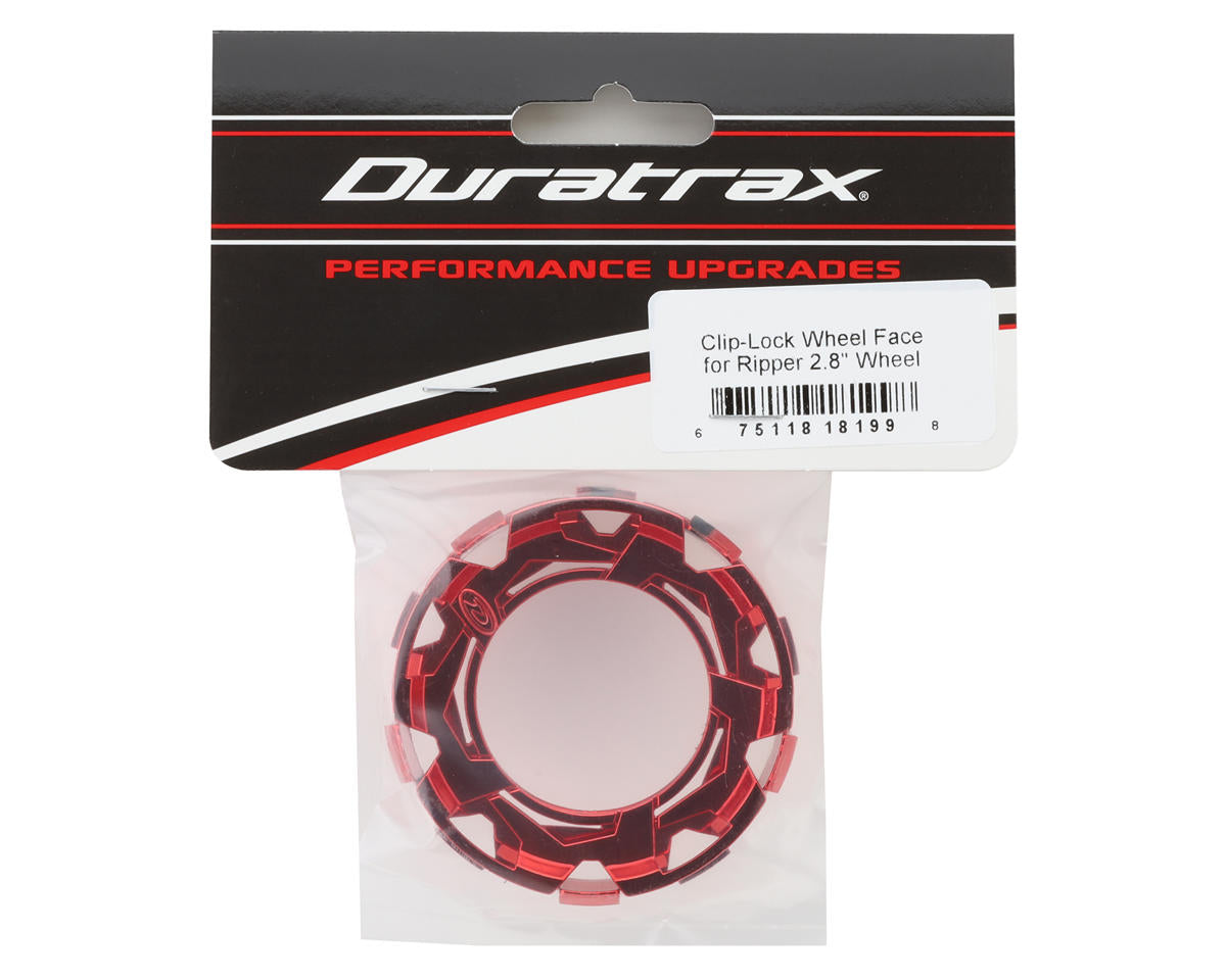 DuraTrax Ripper 2.8" Clip-Lock Wheel Face (Red Chrome) (2)