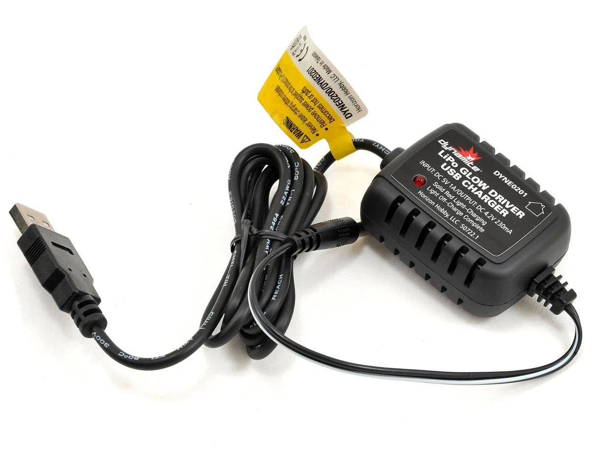 Dynamite LiPo Glow Driver w/USB Charger