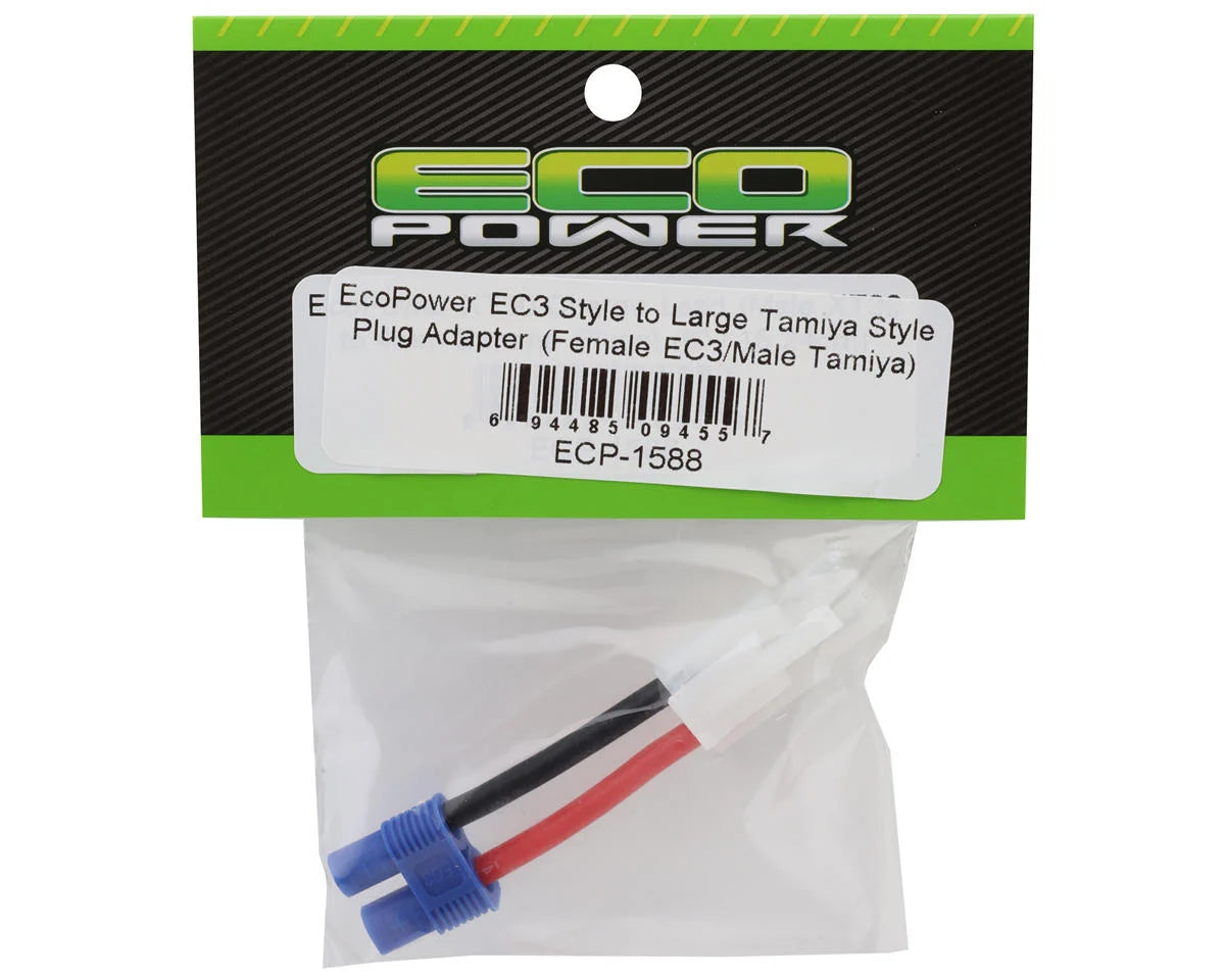 EcoPower EC3 Style to Large Tamiya Style Plug Adapter (Female EC3/Male Tamiya)