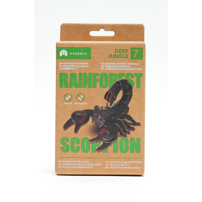 MakeBug Deep Jungle Rainforest Scorpion 3D Kraft Paper Puzzle