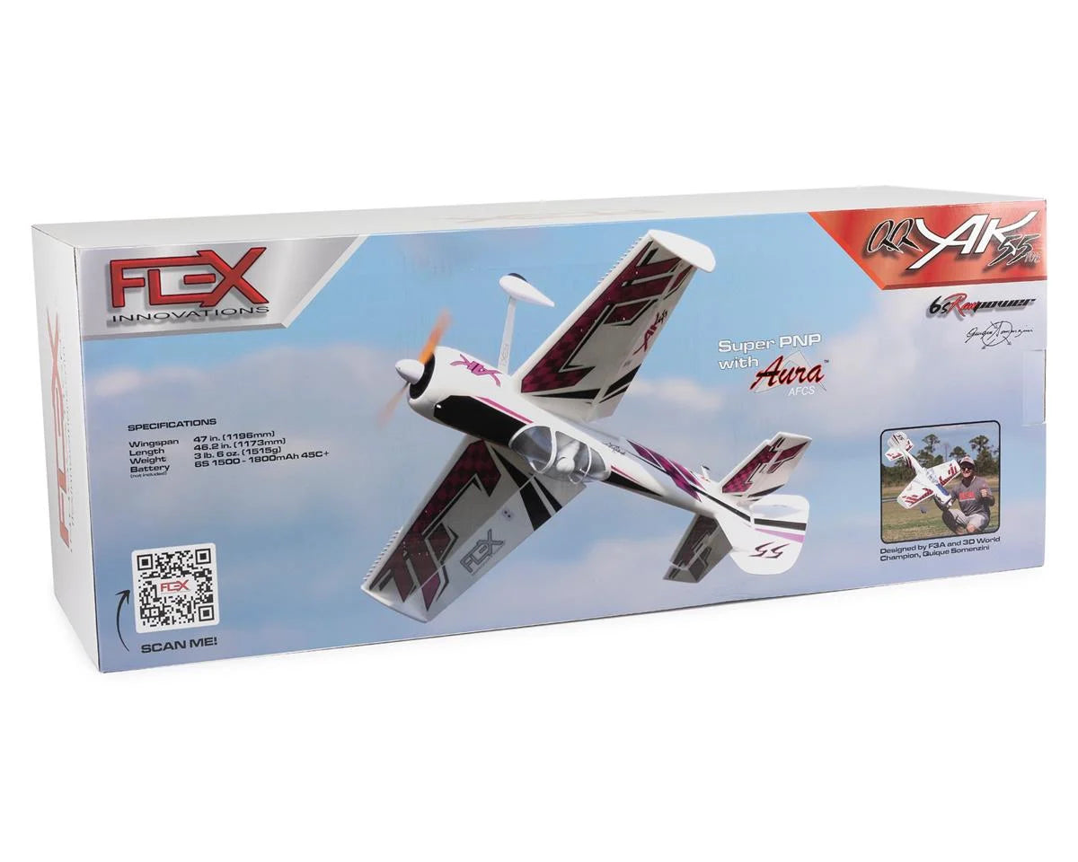 Flex Innovations QQ Yak 55 10E Super PNP Electric Airplane (Pink) (1196mm)