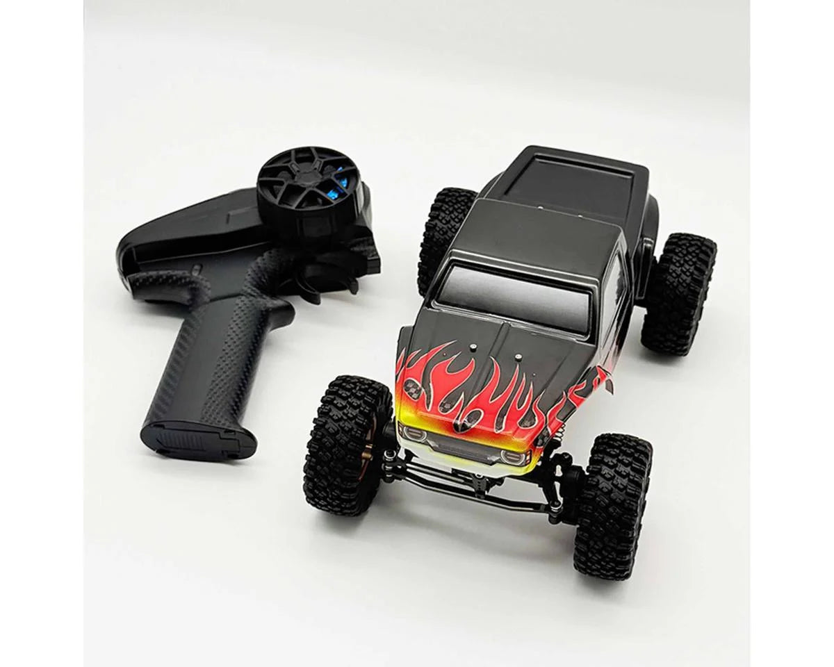 Furitek Terra Comp 1/18 RTR Brushless Micro Rock Crawler (Black Flame) w/Komodo Unity, Micro Tesla DigiBoard & 2.4GHz Radio