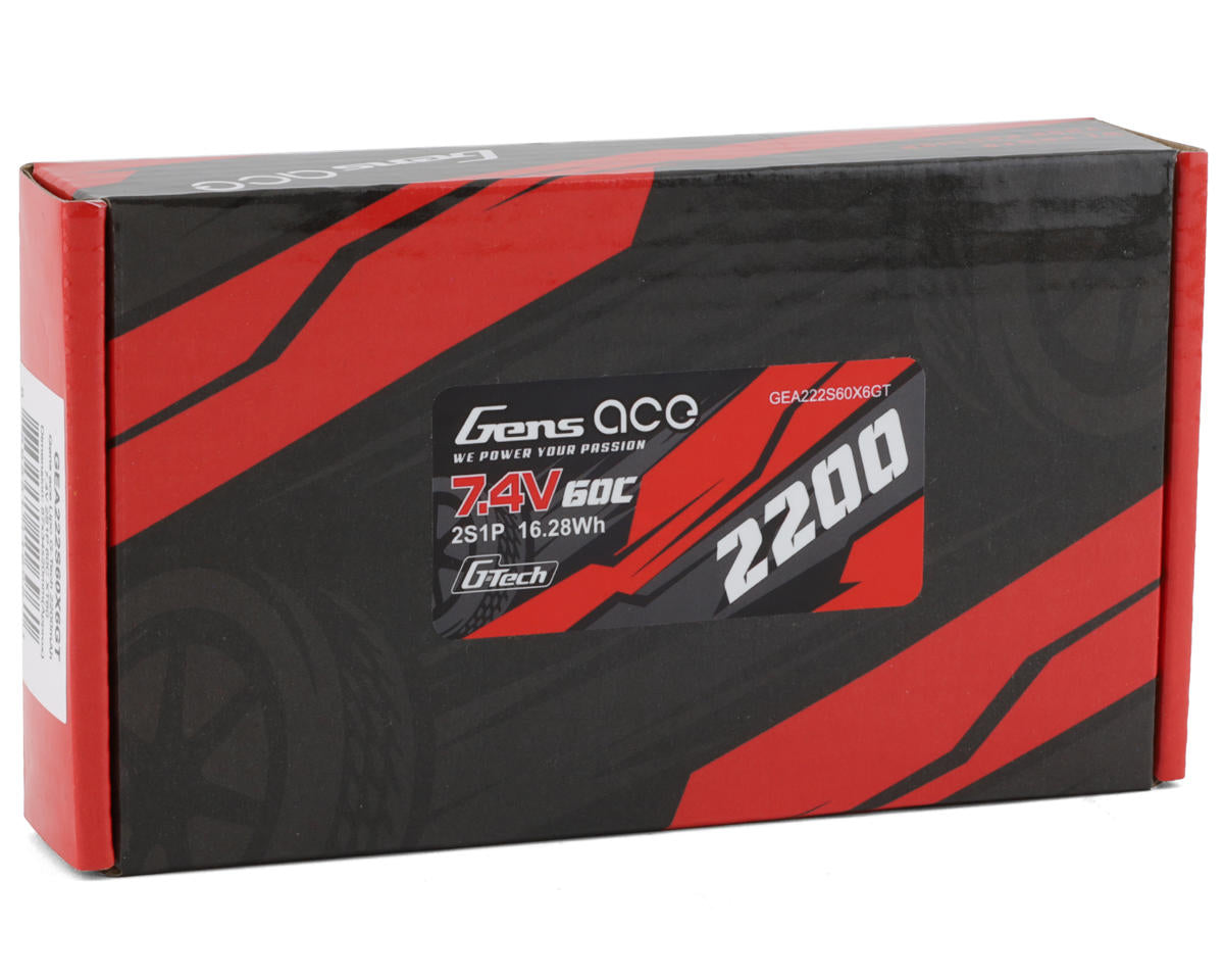 Gens Ace 2S G-Tech Smart LiPo Battery 60C (7.4V/2200mAh) w/XT-60 Connector