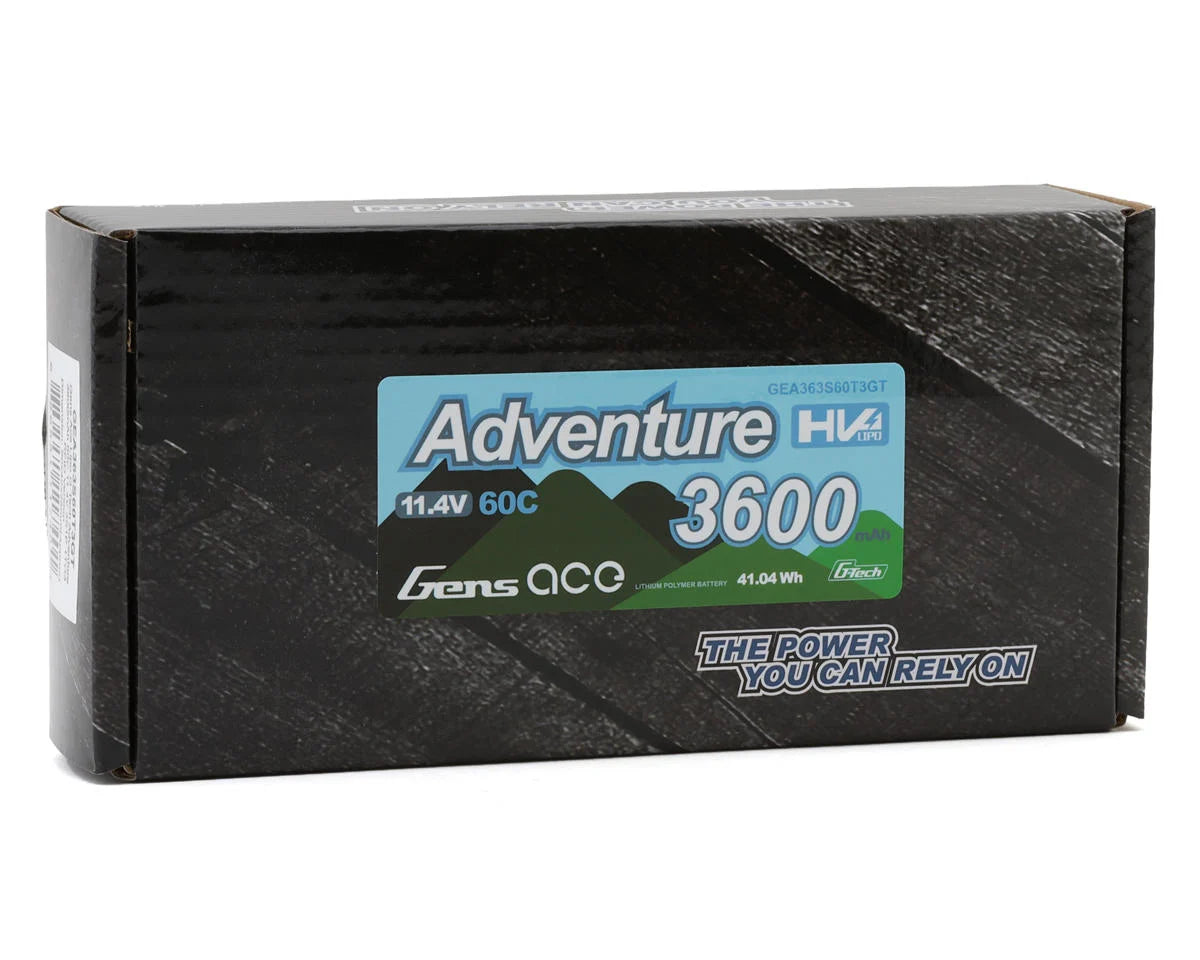 Gens Ace G-Tech Smart 3S LiHV Battery 60C (11.4V/3600mAh) w/Universal Connector