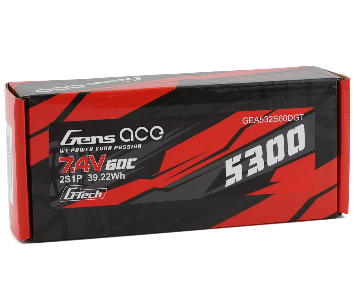 Gens Ace 2S G-Tech Smart LiPo Battery 60C (7.4V/5300mAh) w/T-Style Connector