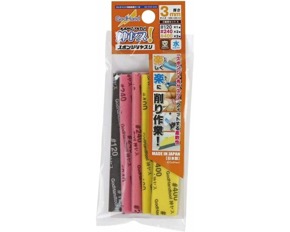 GodHand Tools Kamiyasu Sanding Stick 3mm Assortment