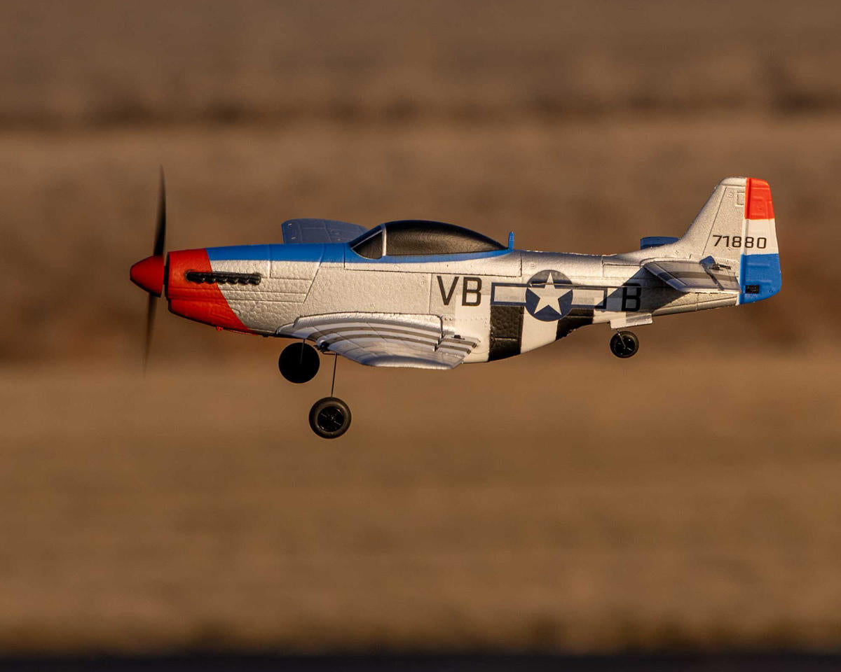 HobbyZone P-51D Mustang 450mm RTF RC Airplane with SAFE
