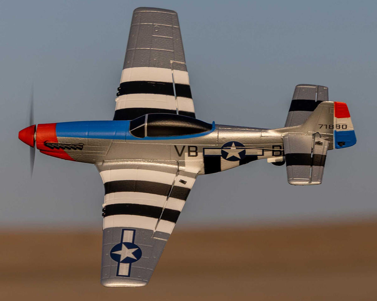HobbyZone P-51D Mustang 450mm RTF RC Airplane with SAFE