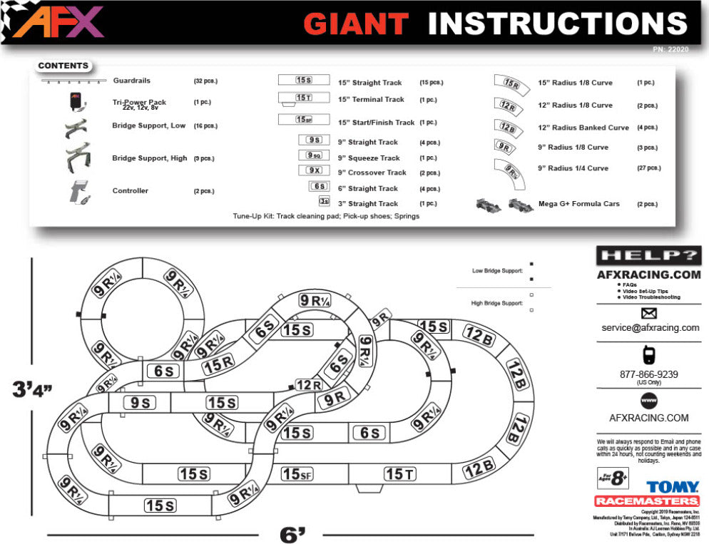 Giant Raceway Set without Digital Lap Counter