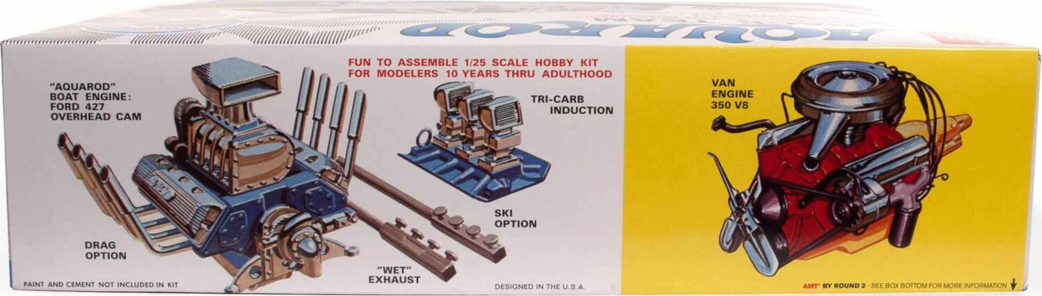 1/25 Aqua Rod Race 75' Chevy Van Race Boat Trailer
