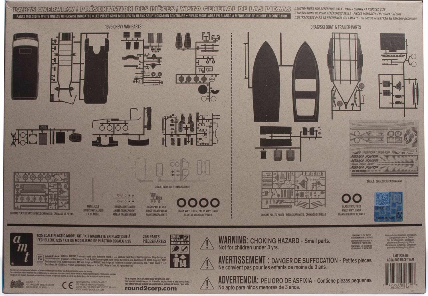 1/25 Aqua Rod Race 75' Chevy Van Race Boat Trailer