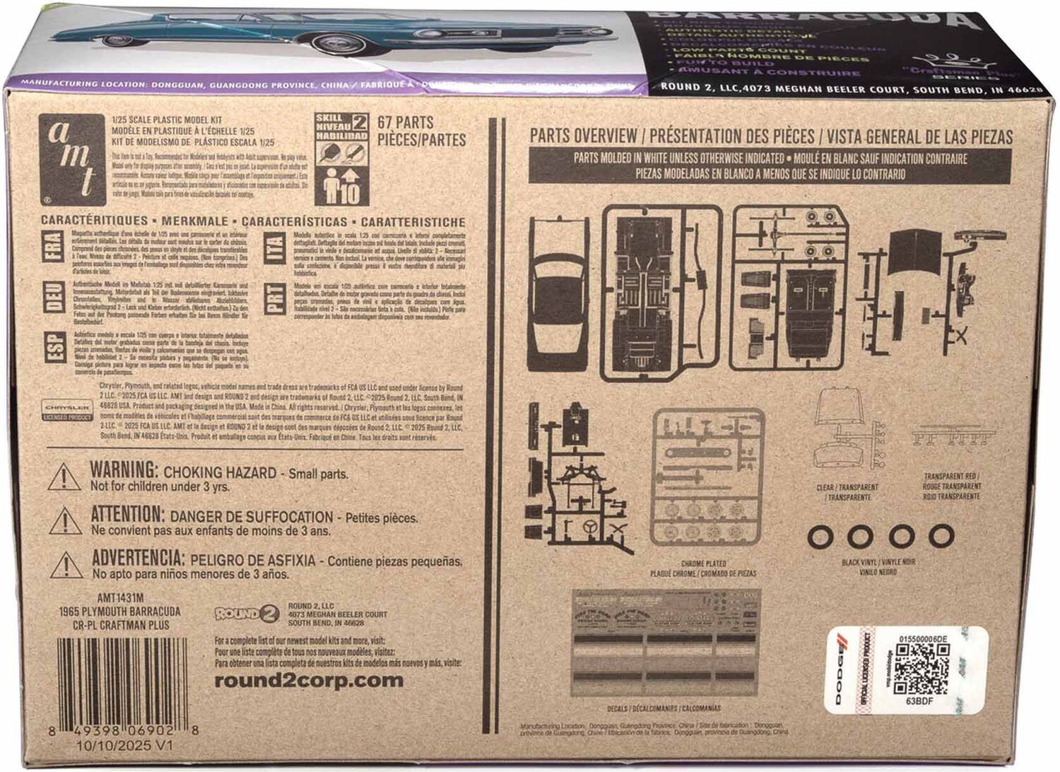 1/25 1965 Plymouth Barracuda Craftsman Plus Model Kit, New Tooling