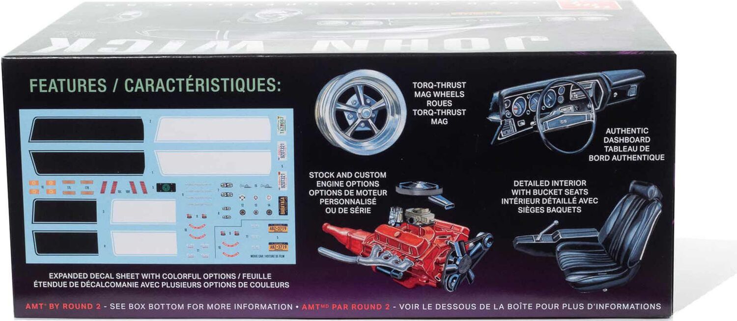 1/25 1970 Chevy Chevelle John Wick Model Kit