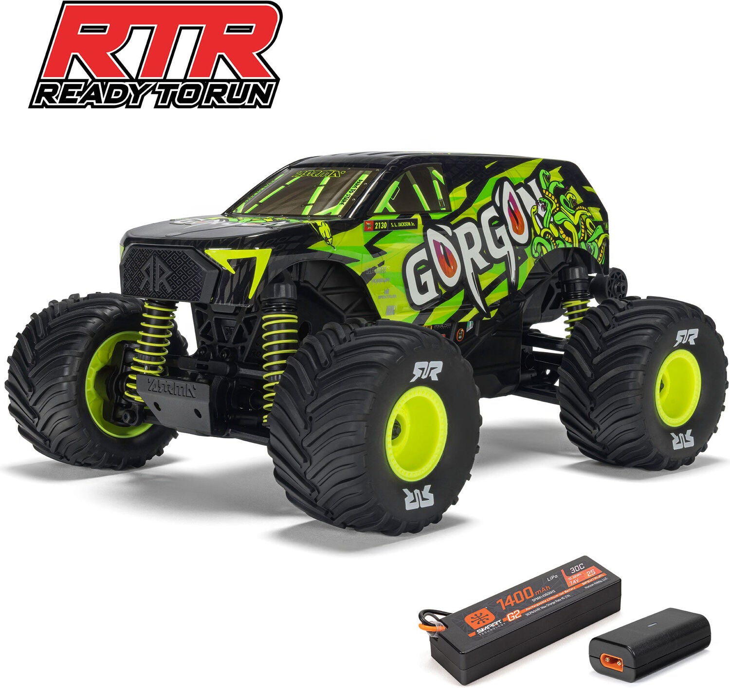 1/16 GORGON GROM 4X4 RTR Brushed Monster Truck (Battery & Charger Included), Yellow