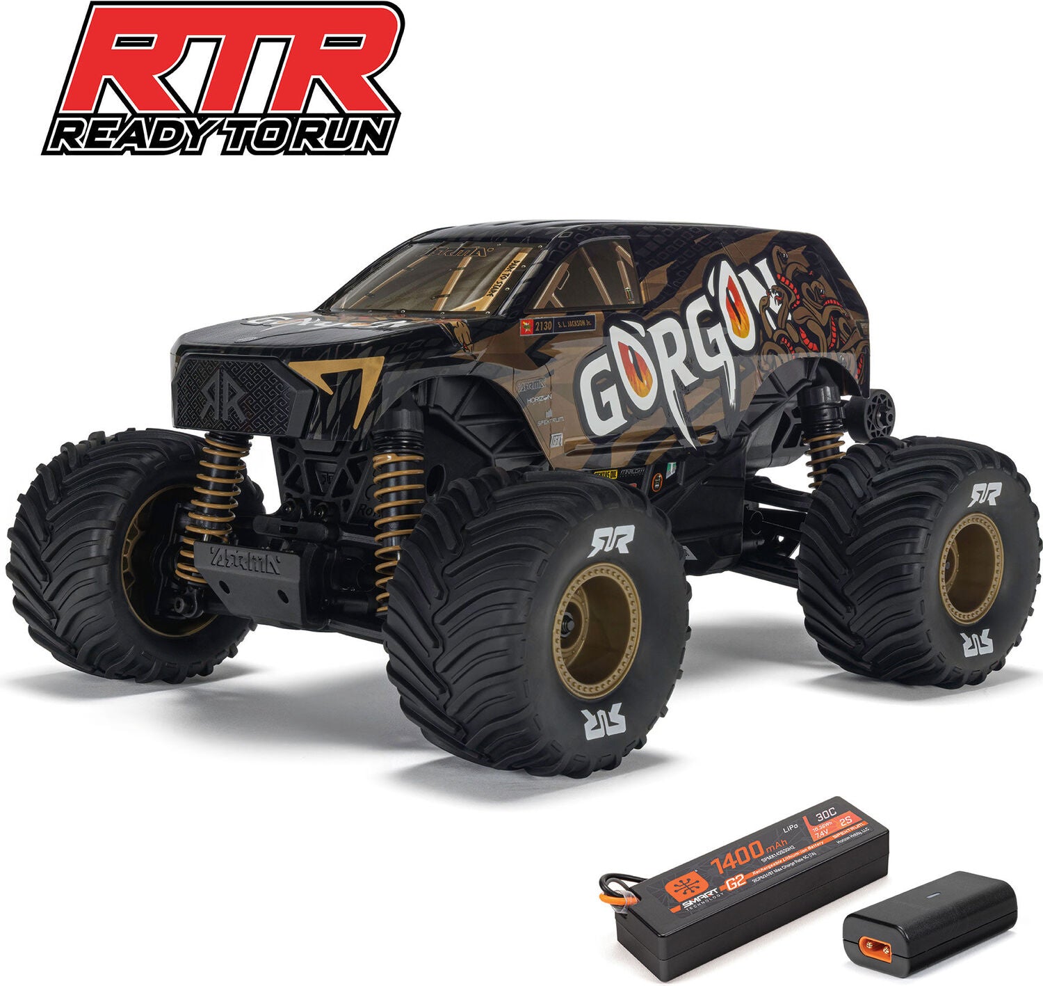 1/16 GORGON GROM 4X4 RTR Brushed Monster Truck (Battery & Charger Included), Bronze