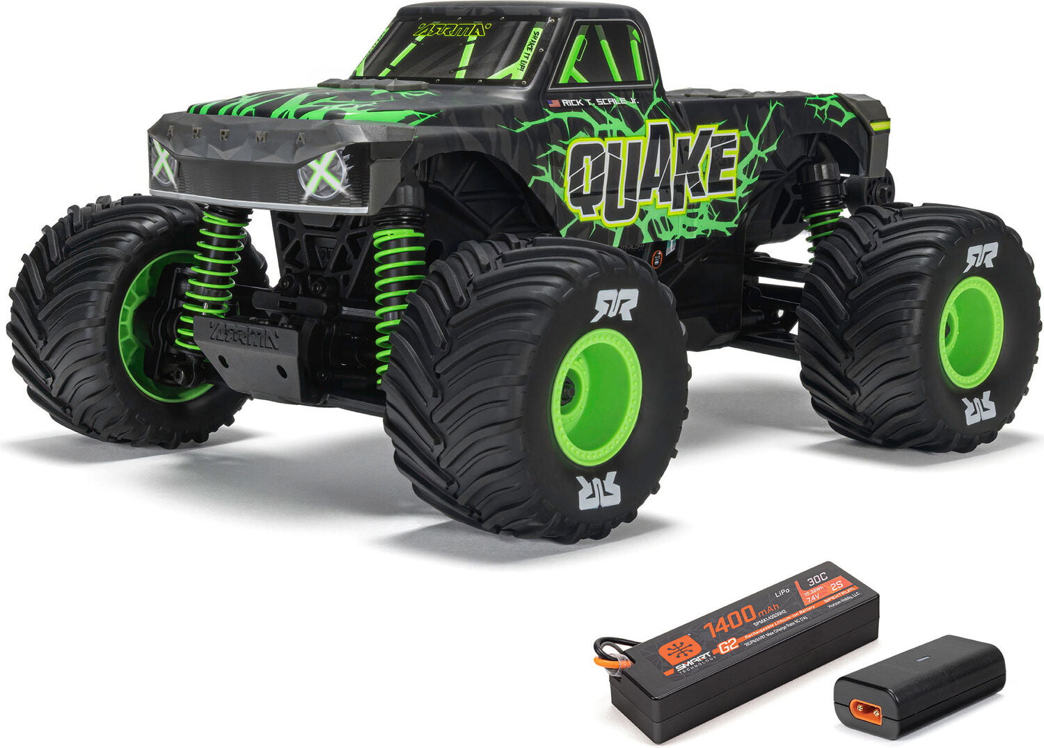 1/16 QUAKE GROM 4X4 RTR Brushed Monster Truck (Battery & Charger Included), Green