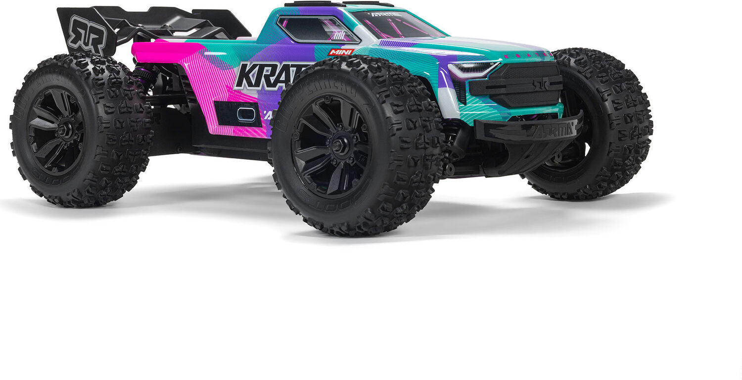 1/16 MINI KRATON 3S DSC 4X4 RTR Brushless Speed Truck (Battery & Charger Included), Teal/Pink