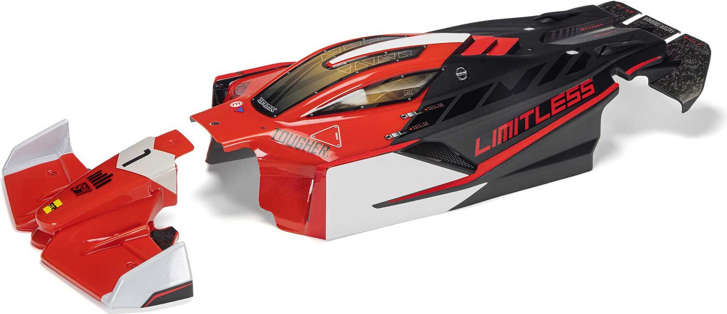 LIMITLESS Painted Decaled Trimmed Body (Red/Black)