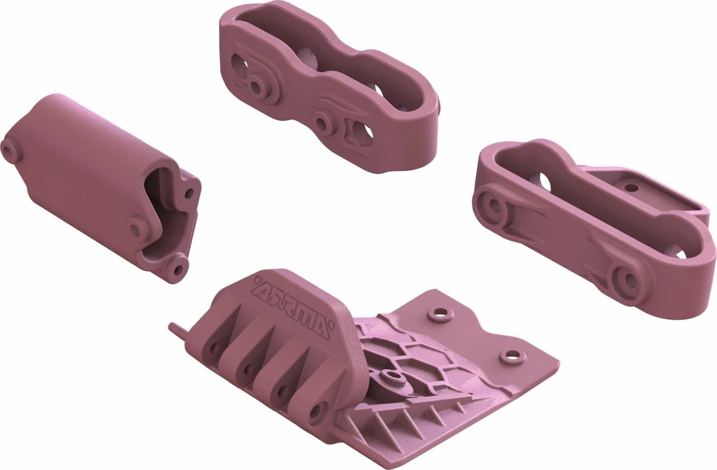 Lower Skid And Bumper Mount Set, Pink
