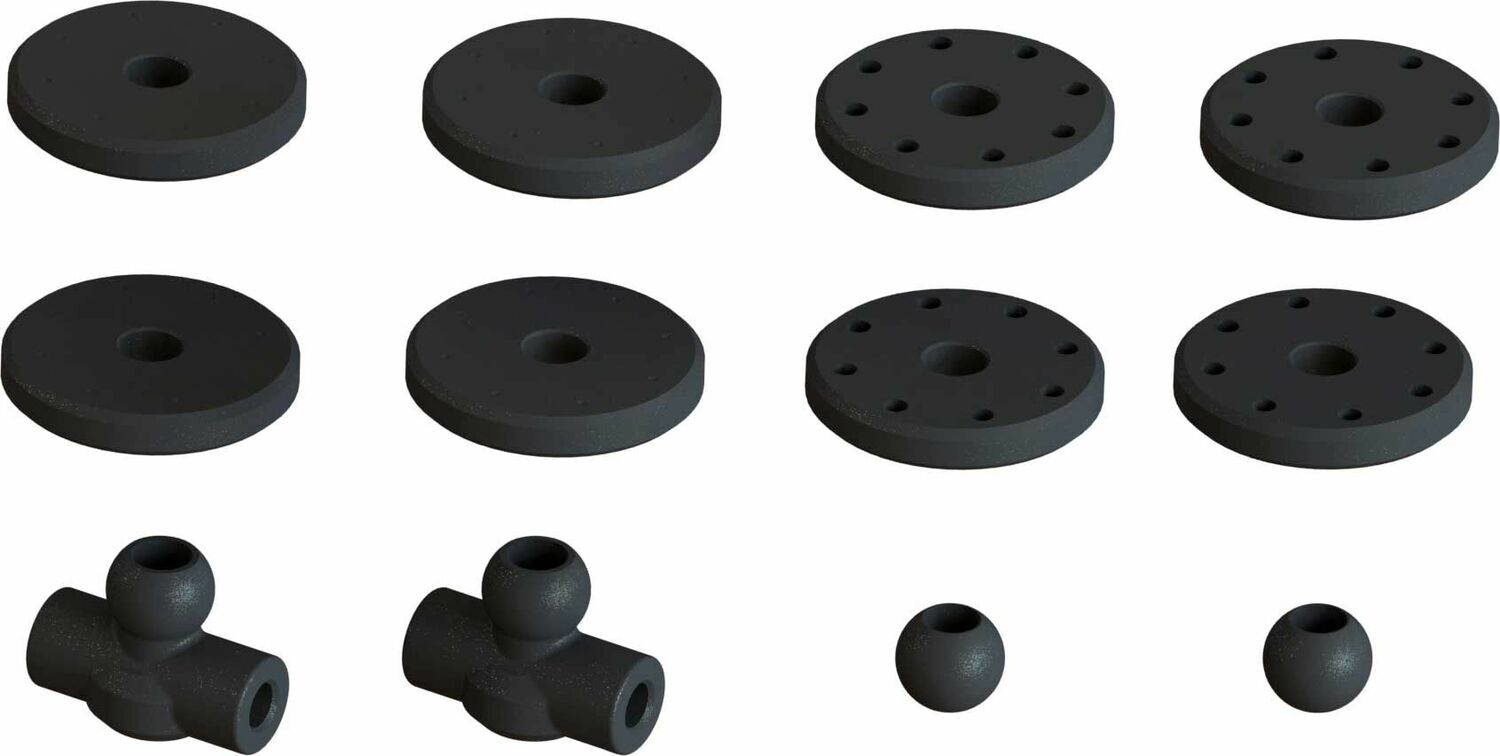 Shock Set, 16mm Bore, 87mm Length, 2000cSt Oil