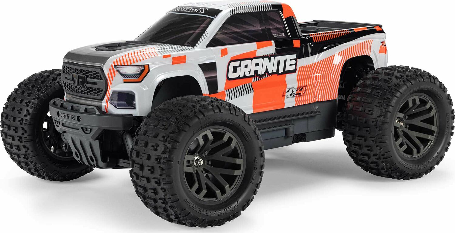 1/10 GRANITE MEGA 665 4X4 RTR Brushed Monster Truck, Orange