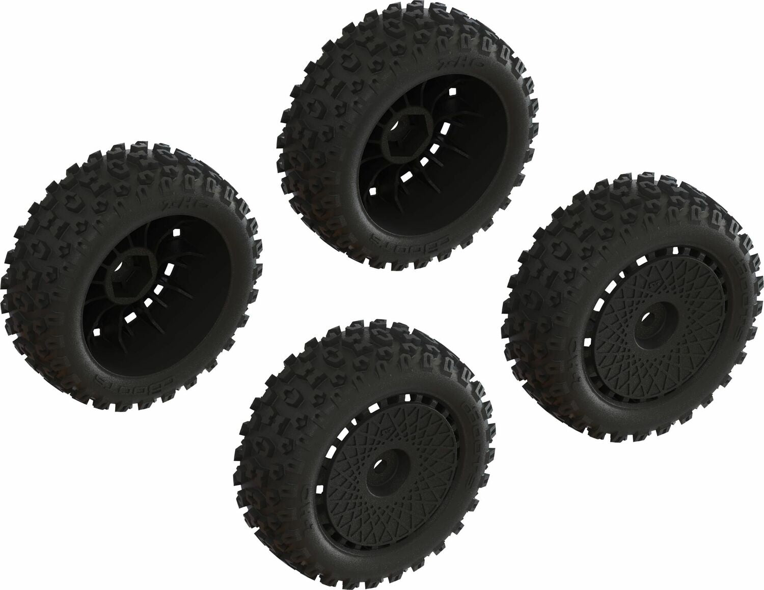 dBoots '2-HO' Tire Set Glued (Black) (2 Pairs)