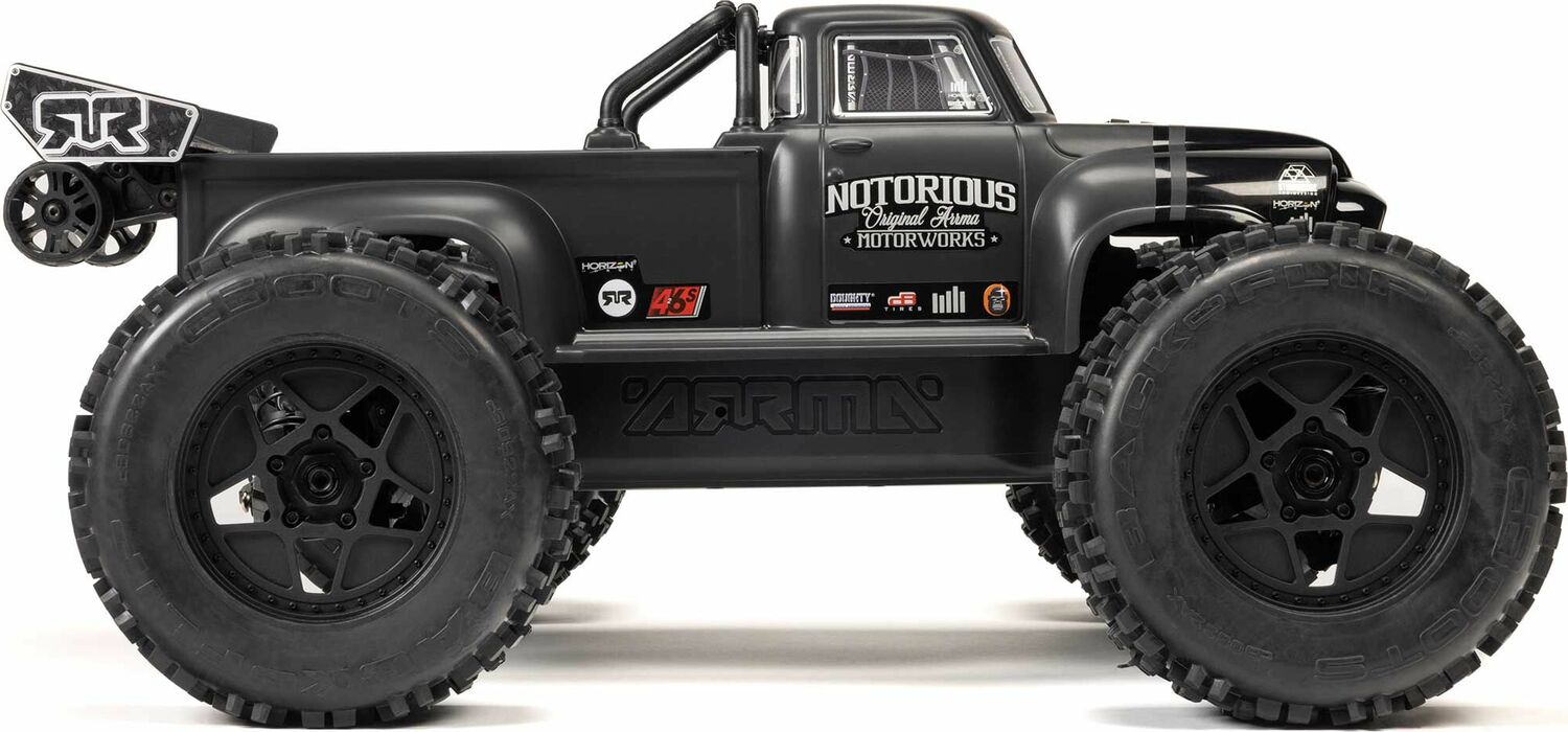 1/8 NOTORIOUS 6S 4X4 RTR Brushless Stunt Truck, Black