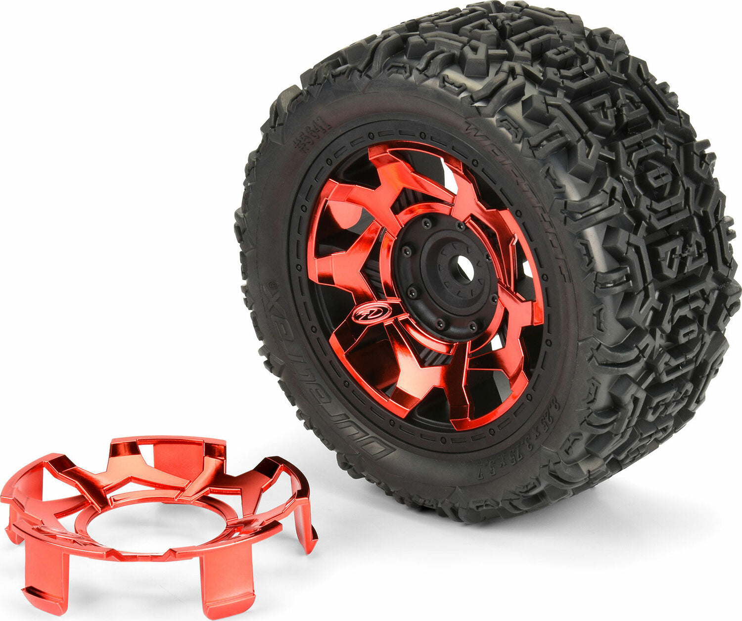 Clip-Lock Wheel Face Red Chrome for Ripper 5.7" Wheel (2)