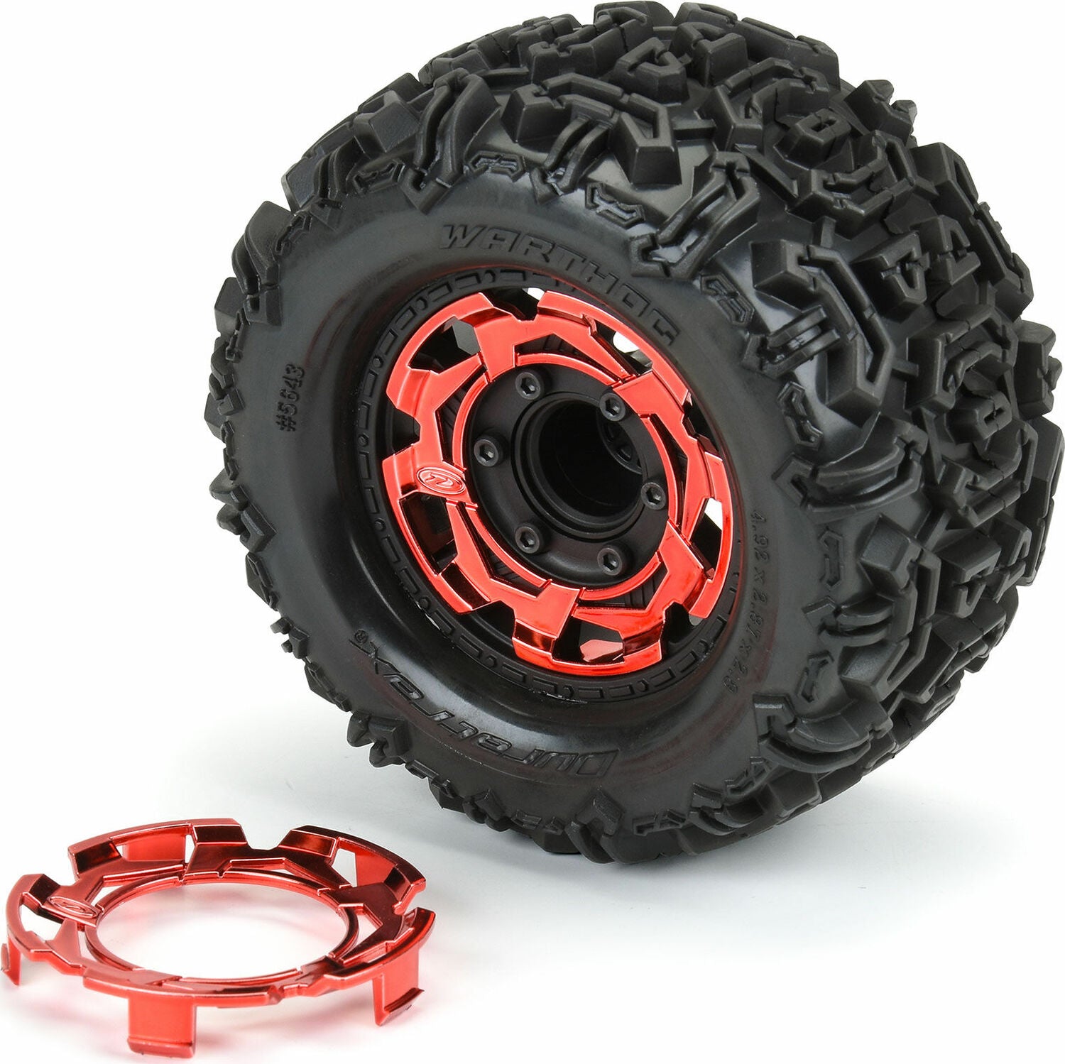 Clip-Lock Wheel Face Red Chrome for Ripper 2.8" Wheel (2)