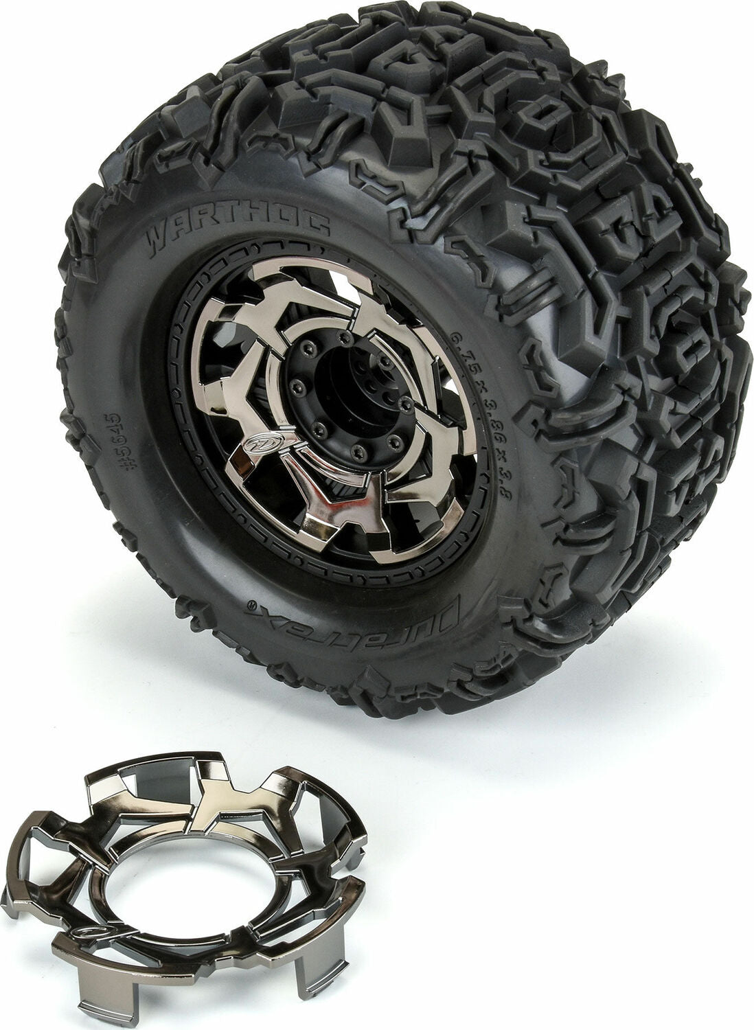 Clip-Lock Wheel Face Black Chrome for Ripper 3.8" Wheel (2)