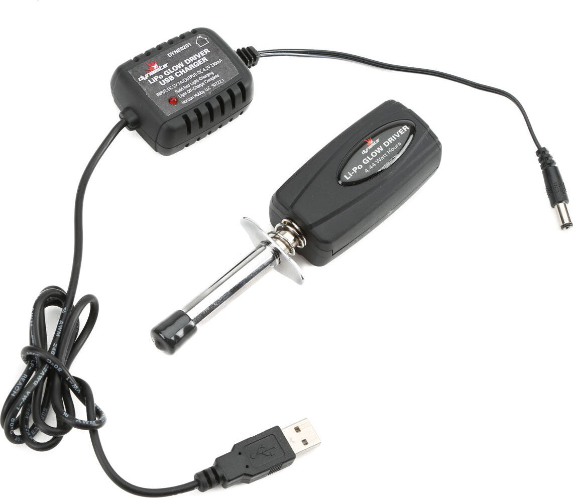 LiPo Glow Driver with Battery & USB Charger